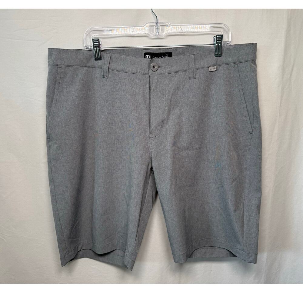 Travis Mathew Men's Beck 2.0 Short, 10" Inseam, Heathered Sleet, Size 38